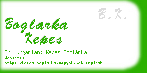 boglarka kepes business card