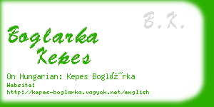 boglarka kepes business card